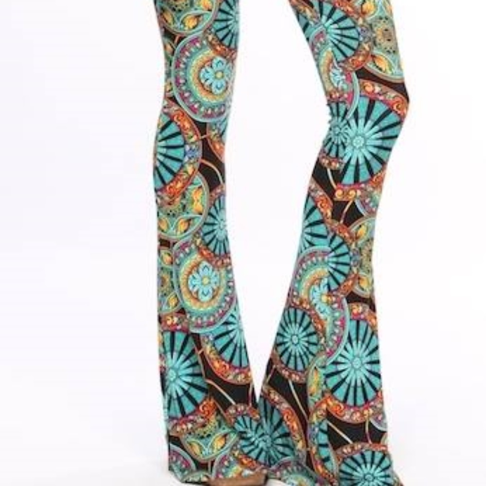 NWOT -MULTI COLORED RETRO BELL BOTTOMS